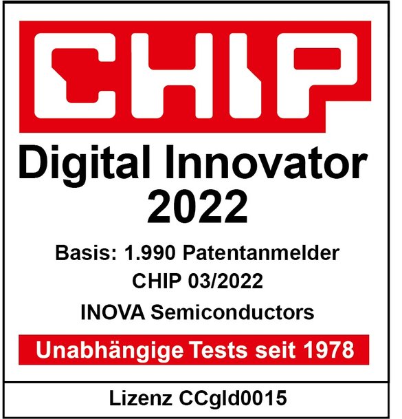 Inova Semiconductors von Capital und CHIP in verschiedenen Studien als eines der innovativsten Unternehmen Deutschlands ausgezeichnet